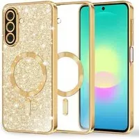 Custodia MagSafe per Samsung Galaxy A27 5G, Techsuit, Luxury Glitter, Dorata