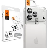 Pellicola protettiva per fotocamera posteriore Spigen GlastR EZ FIT Optik Pro per Apple iPhone 18 Pro / 18 Pro Max, vetro temperato, set da 2 pezzi, argento AGL12046