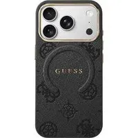 Custodia MagSafe per Apple iPhone 18 Pro / 17 Pro, Guess, 4G Embossed Ring Classic Logo, Nera