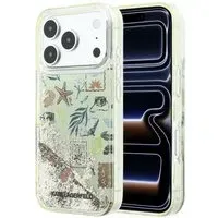 Custodia per Apple iPhone 18 Pro / 17 Pro, Karl Lagerfeld, Liquid Glitter Beach and Sand, Beige