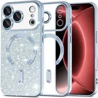 Custodia MagSafe per Apple iPhone 18 Pro Max / 17 Pro Max, Techsuit, Luxury Glitter, Blu