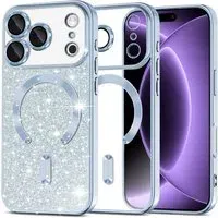 Custodia MagSafe per Apple iPhone 18 Pro / 17 Pro, Techsuit, Luxury Glitter, Blu