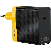 Caricatore da rete Fnirsi, 100W, 5A, 1 x USB-C, Nero