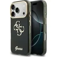 Custodia per Apple iPhone 18 Pro Max / 17 Pro Max, Guess, IML 4G Metal Script, Nera