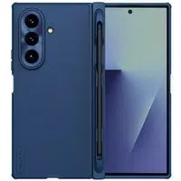 Custodia MagSafe per Samsung Galaxy Z Fold7 F966, Nillkin, Super Frosted Shield con Porta Penna, Blu