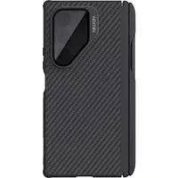 Custodia MagSafe per Samsung Galaxy Z Fold7 F966, Nillkin, CarboProp con copertura obiettivo nera trasparente e supporto per S-Pen, Nera