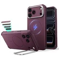Custodia MagSafe per Apple iPhone 18 Pro Max / 17 Pro Max, ESR, Cyber Armor Kickstand, Vinaccia Scuro Satinata
