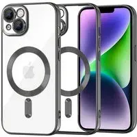 Custodia MagSafe per Apple iPhone 14 Plus, Techsuit, Luxury Crystal, Nera