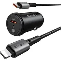 Caricatore Auto Con Cavo USB-C Mcdodo CC-7495, 45W, 3A, 1 x USB-C, Nero