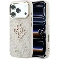 Custodia per Apple iPhone 18 Pro Max / 17 Pro Max, Guess, Logo 4G Grande in Resina, Rosa