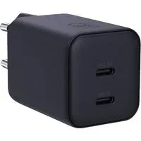 Caricatore da rete 3MK Hyper, 45W, 2 x USB-C, Nero