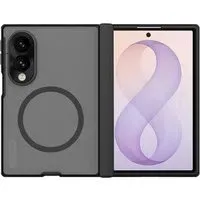 Custodia MagSafe per Samsung Galaxy Z Fold8 F971, Nillkin, Super Frosted Shield, Nero Trasparente