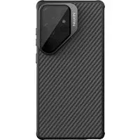 Custodia MagSafe per Samsung Galaxy S25 Ultra S938, Nillkin, CarboProp con copertura obiettivo nera trasparente, Nera