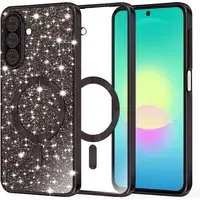 Custodia MagSafe per Samsung Galaxy A27 5G, Techsuit, Luxury Glitter, Nera