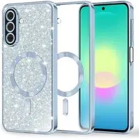 Custodia MagSafe per Samsung Galaxy A27 5G, Techsuit, Luxury Glitter, Blu