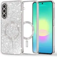 Custodia MagSafe per Samsung Galaxy A27 5G, Techsuit, Luxury Glitter, Argento