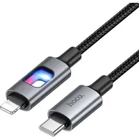 Cavo Dati e Ricarica USB-C - Lightning HOCO U144 Led, 27W, 1,2m, Nero