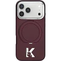 Custodia MagSafe per Apple iPhone 18 Pro / 17 Pro, Karl Lagerfeld, IML Ring Stand Kameo Metal, Vinaccia