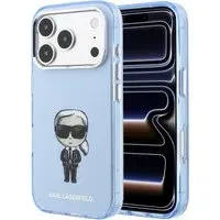 Custodia MagSafe per Apple iPhone 18 Pro / 17 Pro, Karl Lagerfeld, HC IML Ikonik Sketch Print, Blu