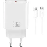Caricatore da rete con cavo USB-C XO Design CE41, 30W, 3A, 1 x USB-C, Bianco