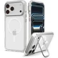 Custodia MagSafe per Apple iPhone 18 Pro Max / 17 Pro Max, Spigen, Ultra Hybrid Optik S, Argento Trasparente ACS11908