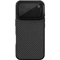 Custodia MagSafe per Apple iPhone 18 Pro Max / 17 Pro Max, Nillkin, CarboProp con copertura trasparente nera per lenti, Nera