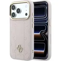 Custodia MagSafe per Apple iPhone 18 Pro / 17 Pro, Guess, Stripe Peony 4G, Rosa