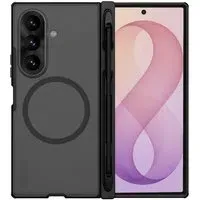Custodia MagSafe per Samsung Galaxy Z Fold8 Ultra F976, Nillkin, Super Frosted Shield con Porta Penna, Nero Trasparente