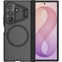 Custodia MagSafe per Samsung Galaxy Z Fold8 Ultra F976, Nillkin, CamShield Pro con copriobiettivo trasparente, Nero Trasparente