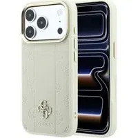 Custodia MagSafe per Apple iPhone 18 Pro / 17 Pro, Guess, Stripe Peony 4G, Beige
