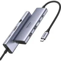 Hub USB-C UGREEN CM498 (15375), 2 x USB-A - 3 x USB-C - 1 x HDMI - 1 x RJ45 - 1 x SD - 1 x microSD, Grigio