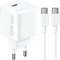 Caricatore da rete con cavo USB-C Honor Choice CP045E, 45W, 3A, 1 x USB-C, Bianco 5504ALHP
