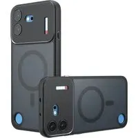 Custodia MagSafe per Nothing Phone (4b), Techsuit, PureFrost, Nero Satinato