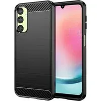 Custodia per Samsung Galaxy A24 4G A245, Techsuit, Carbonio, Nera