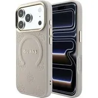 Custodia MagSafe per Apple iPhone 18 Pro Max / 17 Pro Max, Guess, Saffiano Peony Ring, Rosa