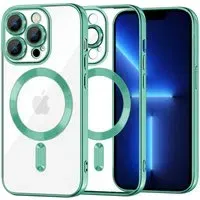 Custodia MagSafe per Apple iPhone 13 Pro Max, Techsuit, Luxury Crystal, Verde Chiaro