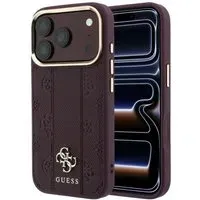 Custodia MagSafe per Apple iPhone 18 Pro Max / 17 Pro Max, Guess, Stripe Peony 4G, Vinaccia