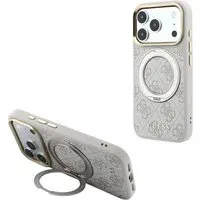 Custodia MagSafe per Apple iPhone 18 Pro Max / 17 Pro Max, Guess, Ring Stand Classic Logo, Rosa