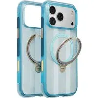 Custodia MagSafe per Apple iPhone 18 Pro / 17 Pro, Torras, Ostand Q3 Air Football, Blu