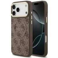 Custodia MagSafe per Apple iPhone 18 Pro Max / 17 Pro Max, Guess, 4G Embossed Ring Classic Logo, Marrone