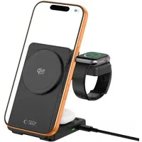 Caricatore Wireless Tech-Protect A56 3in1, 25W, Nero