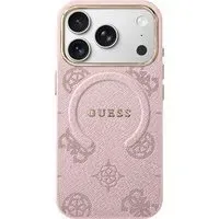 Custodia MagSafe per Apple iPhone 18 Pro Max / 17 Pro Max, Guess, 4G Anello Classico Logo in Rilievo, Rosa