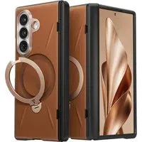 Custodia MagSafe per Samsung Galaxy Z Fold8 Ultra F976, Torras, QPRO Leather, Marrone