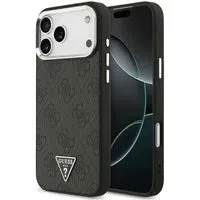 Custodia MagSafe per Apple iPhone 18 Pro Max / 17 Pro Max, Guess, Logo Triangolo 4G, Nera