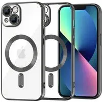 Custodia MagSafe per Apple iPhone 13, Techsuit, Luxury Crystal, Nera