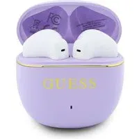 Auricolare Bluetooth Guess Glossy Gold Line Classic, TWS, Viola
