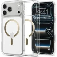 Custodia MagSafe per Apple iPhone 18 Pro Max / 17 Pro Max, Spigen, Ultra Hybrid, Oro Trasparente ACS12120
