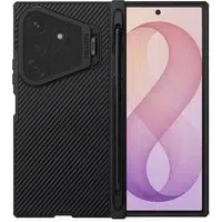 Custodia MagSafe per Samsung Galaxy Z Fold8 Ultra F976, Nillkin, CamShield Pro con copriobiettivo nero trasparente e supporto per S-Pen, Nera