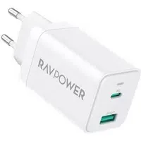 Caricatore da rete RavPower RP-PC171, 45W, 3A, 1 x USB-A - 1 x USB-C, Bianco