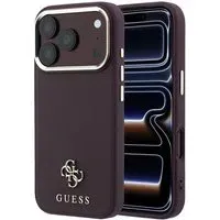Custodia MagSafe per Apple iPhone 18 Pro / 17 Pro, Guess, Saffiano Small 4G Classic, Vinaccia